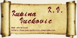 Kupina Vučković vizit kartica
